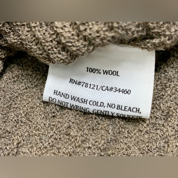 Women’s Large Diagonal Oak 100% Wool Crepe Sleeveless EILEEN FISHER Top - Picture 6 of 16